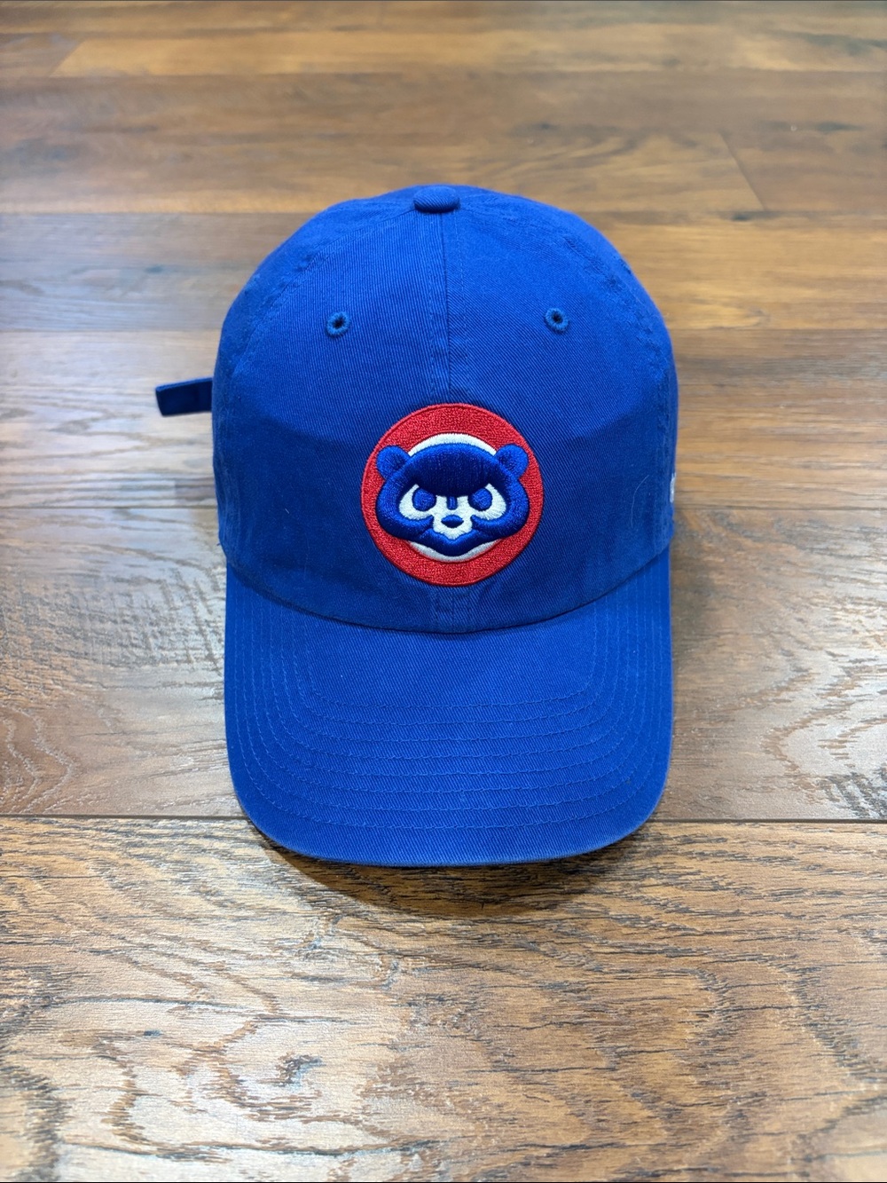 Chicago Cubs Blue Baseball Hat with Embroidered Bear Logo